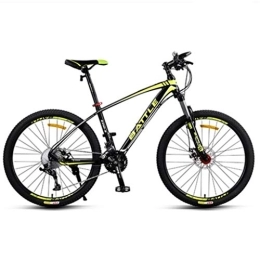 Dsrgwe Mountain Bike 26inch Mountain Bike, Aluminium Alloy Frame Bicycles, Double Disc Brake and Locking Front Suspension, 33 Speed (Color : Green)