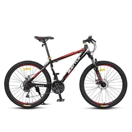 Dsrgwe Bike 26inch Mountain Bike, Carbon Steel Frame Bicycles, Dual Disc Brake and Front Suspension, Spoke Wheel (Color : Red)