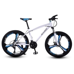 Dsrgwe Bike 26inch Mountain Bike, Carbon Steel Frame Hardtail Mountain Bicycle, Dual Disc Brake and Front Suspension (Color : B, Size : 24-speed)