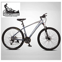 FHKBK Mountain Bike 27.5 Inch Mountain Bikes for Men / Women, Adults Boys / Girls Off-Road Hardtail Mountain Trail Bicycle with Front Suspension & Mechanical Disc Brakes, Adjustable Seat, Matt Blue, 27 Speed