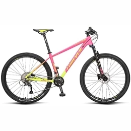 KOSFA Bike 27.5 inch Professional Racing Bike, Mountain Bike for Women Adult Aluminum Alloy Frame 18-Speed Off-Road Variable Speed Bicycle, Pink, 27.5 Inches