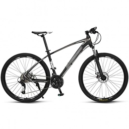 WPW Mountain Bike 27.5" Wheel Mountain Bike for Adults, Aluminum Alloy Front and Rear Disc Brakes, Front Suspension, 27 Speed Off-road Bike (Color : Gray, Size : 27.5 inches)