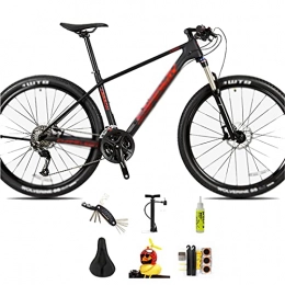 WANYE Bike 27 Speed 27.5 Inch Mountain Bike Aluminum Alloy and High Carbon Steel With Bring Luxury Gift Bag, 2.1 Tire, Full Suspension Disc Brake Outdoor Bikes for Men Women black-27 speed