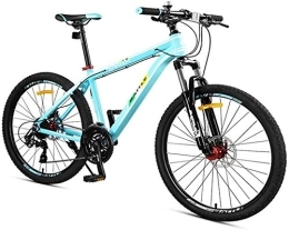 Aoyo Bike 27-Speed Mountain Bikes, Front Suspension Hardtail Mountain Bike, Adult Women Mens All Terrain Bicycle with Dual Disc Brake, (Color : Blue, Size : 24 Inch)