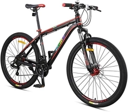 Aoyo Mountain Bike 27-Speed Mountain Bikes, Front Suspension Hardtail Mountain Bike, Adult Women Mens All Terrain Bicycle With Dual Disc Brake, Red (Color : Black, Size : 24 Inch)