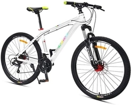 Aoyo Mountain Bike 27-Speed Mountain Bikes, Front Suspension Hardtail Mountain Bike, Adult Women Mens All Terrain Bicycle With Dual Disc Brake, Red (Color : White, Size : 26Inch)