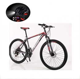 GUI Mountain Bike 29-inch mountain bike shock-absorbing road bike 21-speed adult variable speed bicycle high-carbon steel chain to send helmet with warning light