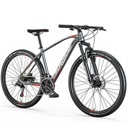 EUROBIKE Mountain Bike 29” Mountain Bike, 21 Speed Front Suspension, 29 inch Bicycle with Disc Brake for Men or Women, Adults Bikes… (Gray)