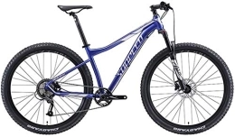 Aoyo Bike 9-Speed Mountain Bikes, Adult Big Wheels Hardtail Mountain Bike, Aluminum Frame Front Suspension Bicycle, Mountain Trail Bike, Blue