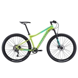 DJYD Bike 9 Speed Mountain Bikes, Aluminum Frame Men's Bicycle with Front Suspension, Unisex Hardtail Mountain Bike, All Terrain Mountain Bike, Blue, 27.5Inch FDWFN (Color : Green)