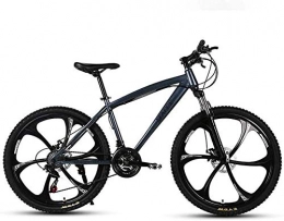 Suge Mountain Bike Adult 24 Inch Mountain Bike, Beach Snowmobile Bicycle, Double Disc Brake Bicycles, Aluminum Alloy Wheels, Man Woman General Purpose (Color : Grey, Size : 24 speed)