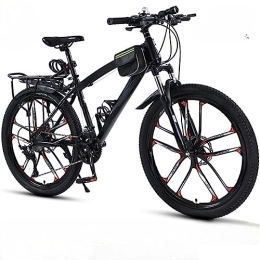 AANAN  Adult Commuter Road Bike for Men Women 26-inch Off-road Variable Speed Mountain Bike Front and Rear Mechanical Disc Brakes All-Terrain Tires (Color : Black, Size : 30 speeds)