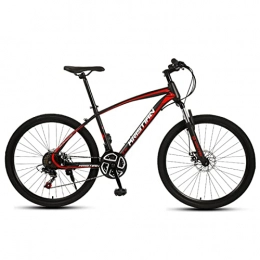 AZXV Bike Adult Mountain Bike，21 / 24 / 27 Speed 26-Inch Wheels，Full Suspension Dual Disc Brakes Mountain Bike，Rigid Hardtail，Hydraulic Disc Brakes，for Men Women MTB Bicycle，Multi black red-27