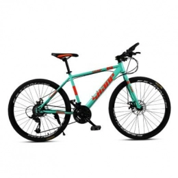 Adult Mountain Bike 26 Inch Double Disc Brake Integrated Wheel Off-road Variable Speed Bicycle for Male Female Student (Green,21 Speed)
