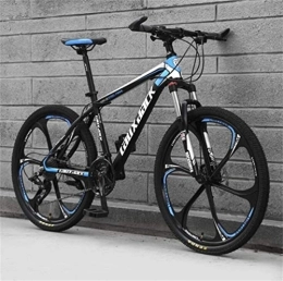 WJSW Bike Adult Mountain Bike 26 Inch Double Disc Brake Off-road Speed Bicycle Men And Women (Color : Black blue, Size : 27 speed)