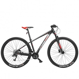 WSS Mountain Bike Adult mountain bike, 26-inch wheel male / female disc brake suspension solid alloy car 33-speed mountain bike-Black Red_26 inch
