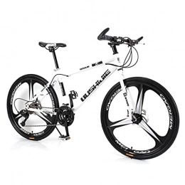 M-YN Bike Adult Mountain Bike, 26'' Inch Women / Men MTB Bicycles 21 / 24 / 27 Speeds Lightweight Carbon Steel Frame Front Suspension(Size:24speed, Color:white)