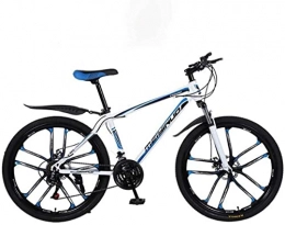 Asdf Mountain Bike Adult mountain bike- 26In 21-Speed Mountain Bike for Adult, Lightweight Carbon Steel Full Frame, Wheel Front Suspension Mens Bicycle, Disc Brake (Color : E, Size : 27Speed)