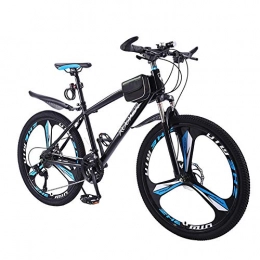 SCYDAO Mountain Bike Adult Mountain Bike 26Inch, 26 Inch Wheels 21 / 24 / 27 Speed 3 Choices, Full Suspension Double Disc Brake Mountain Bike, Lockable Fork Outroad Bicycles, Black, 21 speed