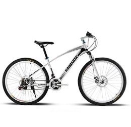 WJSW Bike Adult Mountain Bike, Double Disc Brake Bikes, Beach Snowmobile Bicycle, Upgrade High-Carbon Steel Frame, 24 Inch Wheels
