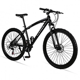 RSJK Mountain Bike Adult Mountain Bike Unisex Front and rear double disc brakes 26-inch aluminum alloy wheel 21 shifting system Shock absorber front fork 7 color 20 style optional@Spoke wheel - black_30 speed 26 inches