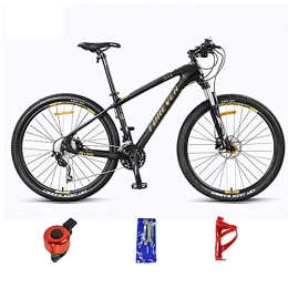 WANYE Bike Adult Mountain Bike With 27.5 Inch Wheel Derailleur Lightweight Sturdy 27 / 30 Speed Bicycle With Dual Disc Brakes Front Suspension Fork for Men black gold-27speed