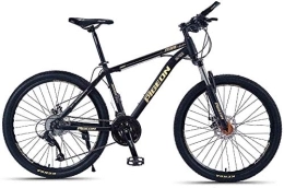 Aoyo Bike Adult Mountain Bikes, 26 Inch High-carbon Steel Frame Hardtail Mountain Bike, Front Suspension Mens Bicycle, All Terrain Mountain Bike, (Color : Gold, Size : 27 Speed)