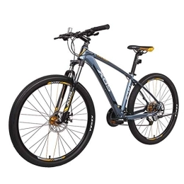 DJYD Bike Adult Mountain Bikes, 27.5 Inch Anti-Slip Bikes, Aluminum Frame Hardtail Mountain Bike with Dual Disc Brake, 27-Speed Bicycle, Yellow, 17.5 FDWFN (Color : Blue)