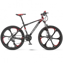 WPW Mountain Bike Adults Mens Mountain Bike, 30-speed Adjustable Outdoor Light Road Bike, 26 Inch 6 Knife Wheel MTB Suspension - Womens (Color : Red, Size : 24inches)