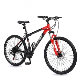 AZXV Bike Adults Mountain Bike Full Suspension High-Carbon Steel Bike，Mechanical Dual Disc-Brakes Shock-absorbing Shifting MTB Bicycle，21 Speeds，26 Inch Wheels，Multiple Colors red