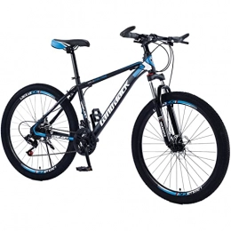 AZXV Bike Adults Mountain Bike Full Suspension High-Carbon Steel MTB Bicycle ，Mechanical Dual Disc Brake，21 / 24 / 27 Speed Optional，26 Inch Wheels，variable Speed Non-Slip Bikes f Black Blue-21