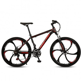 AEF Bike AEF Youth / Adult Mountain Bike MTB Outdoor 26 Inches 24 Speeds, Double Suspension, Adjustable Saddle, High-Carbon Steel Frame, Sealed Bottom Axle, Red