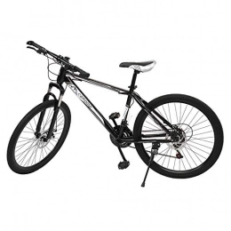 Ahageek Bike Ahageek Mountain Bike, 26 Inch 21 Speed Full Suspension Stylish Mountain Bicycle with Double Disc Brakes and Ride Bag, Black + White