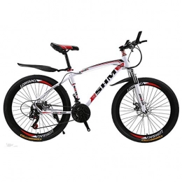 AI-QX Bike AI-QX 26 Inch Mountain Bike, Foldable, 21-Speed Shimano, Front And Rear Mechanical Disc Brakes, Suitable for Boys And Girls (BMX), Red