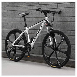 Allamp Outdoor sports 27Speed Mountain Bike Front Suspension Mountain Bike with Dual Disc Brakes Aluminum Frame 26",White