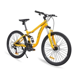 Altruism Bike ALTRUISM Mountain Bike Bicycle 26" Disc Brake Shimano 21 Speed Transmission Full Suspension MTB For Women & Men(Yellow)