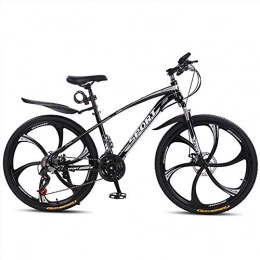 Amcerd Mountain Bike Amcerd Bicycle, 21 Speed Dual Disc brakeUnisex Adult Aluminium alloy 26Inches Wheels Bicycle For on and off road cycling Black Section CSix-leaf tire