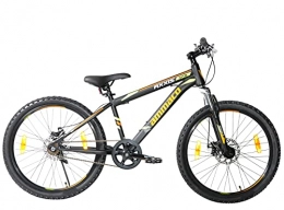 Discount Mountain Bike Ammaco Axxis Kids Mountain Bike 24" Wheel Single Speed MTB 14" Frame Suspension Disc Brakes Black Orange