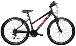 Discount Bike Ammaco Pinky 26" Wheel Womens Ladies Mountain Bike Front Suspension 16" Hardtail Alloy Frame Black Pink