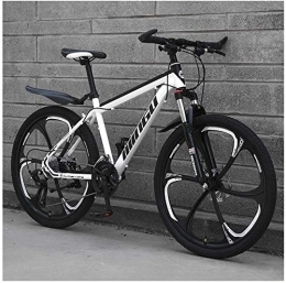 Aoyo Bike Aoyo 24 Inch Mountain Bikes, Mens Women Carbon Steel Bicycle, 30-Speed Drivetrain All Terrain Mountain Bike with Dual Disc Brake (Color : 24vitesses, Size : White 6 Spoke)