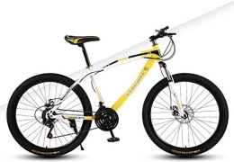 Aoyo Bike Aoyo Bike, Mountain Bike Men'S And Women'S Road Bikes Summer Travel Outdoor Bicycle Student Bicycle Double Shock Disc Brake Speed Adjustable Bicycle High Carbon Steel Frame (Color : Yellow)