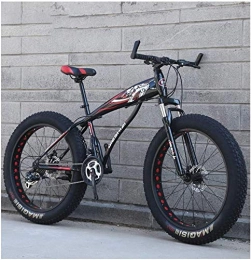 Aoyo Mountain Bike Aoyo Mountain Bike, 26 Inch, 21 Speed, Bicycles, Fat Tire, Hardtail, MTB, Bike, All Terrain, Dual Suspension Frame, Suspension Fork, (Color : Black Red)