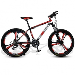 Aoyo Bike Aoyo Mountain Bikes, 24-Speed 26 Inch Bikes Shock-absorbing And Variable-speed Bicycles Road Bicycle Racing(Color:Three Knife Wheel-Black Red)