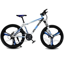 Aoyo Mountain Bike Aoyo Mountain Bikes, 24-Speed 26 Inch Bikes Shock-absorbing And Variable-speed Bicycles Road Bicycle Racing(Color:Three knife wheels-white and blue)