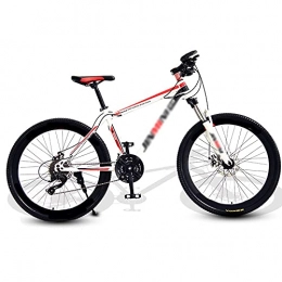 Aoyo Bike Aoyo Mountain Bikes, 24-Speed 26 Inch Bikes Shock-absorbing And Variable-speed Bicycles Road Bicycle Racing(Color:Top Match-White Red)