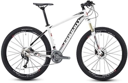 Aoyo Bike Aoyo Mountain Bikes, 27.5 Inch Big Tire Hardtail Mountain Bike, Aluminum 27 Speed Mountain Bike, Men's Womens Bicycle Adjustable Seat, Black, Colour:White (Color : White)