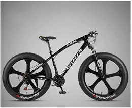 Aoyo Mountain Bike Aoyo Mountain Bikes, Bike, Adult, Mountain Bike, 26 Inch 21 Speeds, Fat Tire, Bike, Front Suspension, Double Disc Brake, Bicycles, High Carbon Steel, Black 5 Spoke, Outroad, Mtb, (Color : Black)