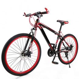 AP.DISHU Bike AP.DISHU 24 Speed Bicycle MTB Mountain Bike Disc Brakes Unisex, Red