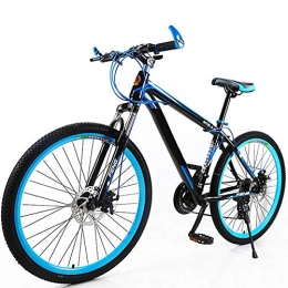 AP.DISHU Bike AP.DISHU 30 Speed Child Mountain Bike Lightweight Carbon Steel Frame Front Suspension Disc Brakes Unisex, Blue