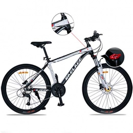AP.DISHU Mountain Bike AP.DISHU Mountain Bike 21 -Speed Aluminum Alloy Outdoor Mountain Racing Bicycles, Disc Brake, Suspension Fork, Black And White